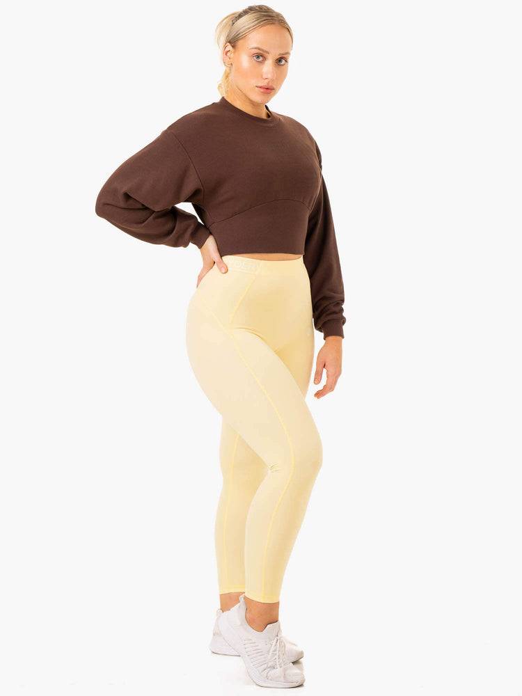 Chocolate Ryderwear Women Sweaters Level Up Jumper Women's Sweaters | AU2649IS