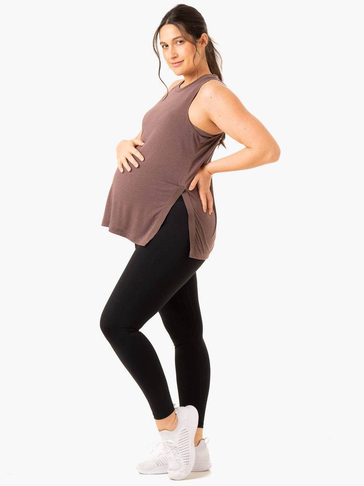 Chocolate Ryderwear Women Tanks Active Bump Women's Tanks | AU2805ZG