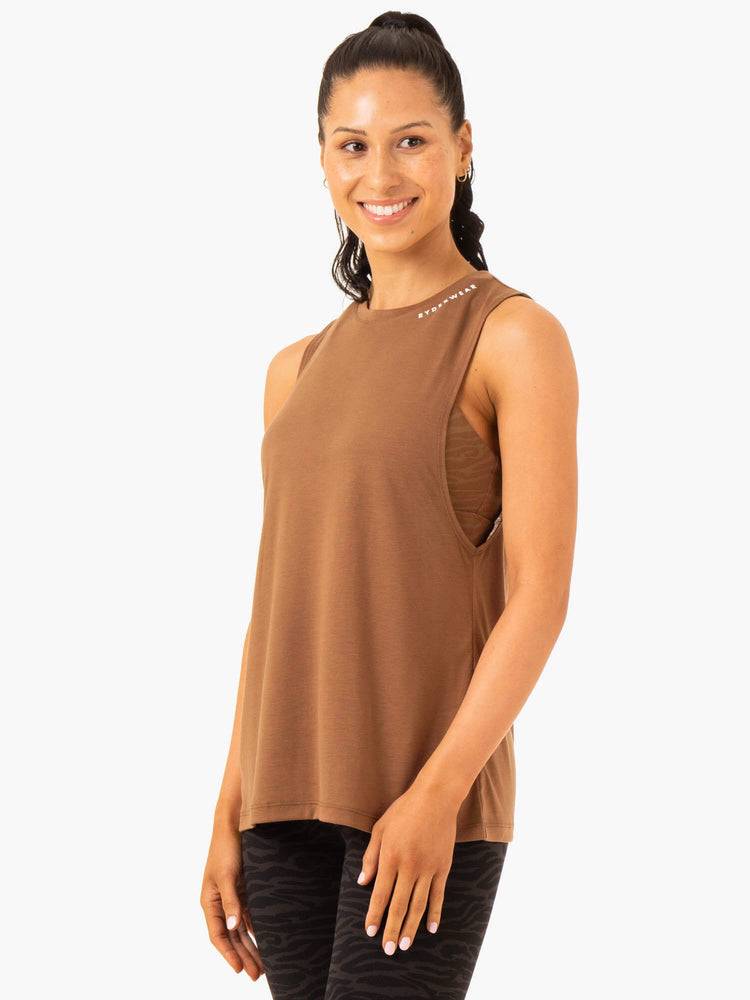 Chocolate Ryderwear Women Tanks Emerge Training Women's Tanks | AU2853NB