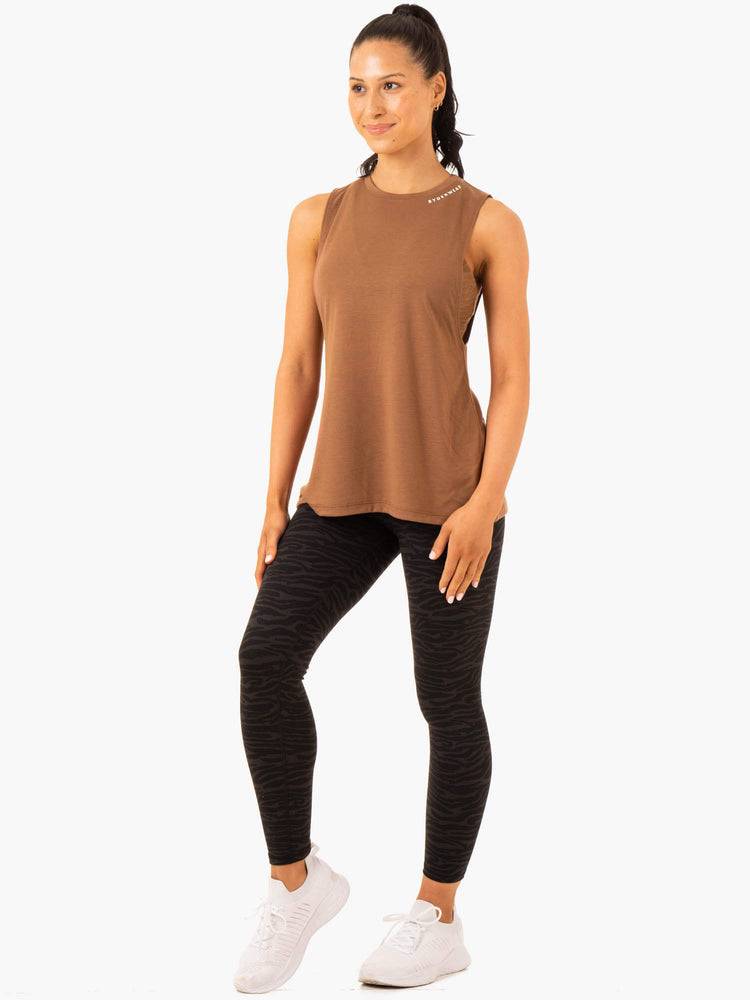 Chocolate Ryderwear Women Tanks Emerge Training Women's Tanks | AU2853NB