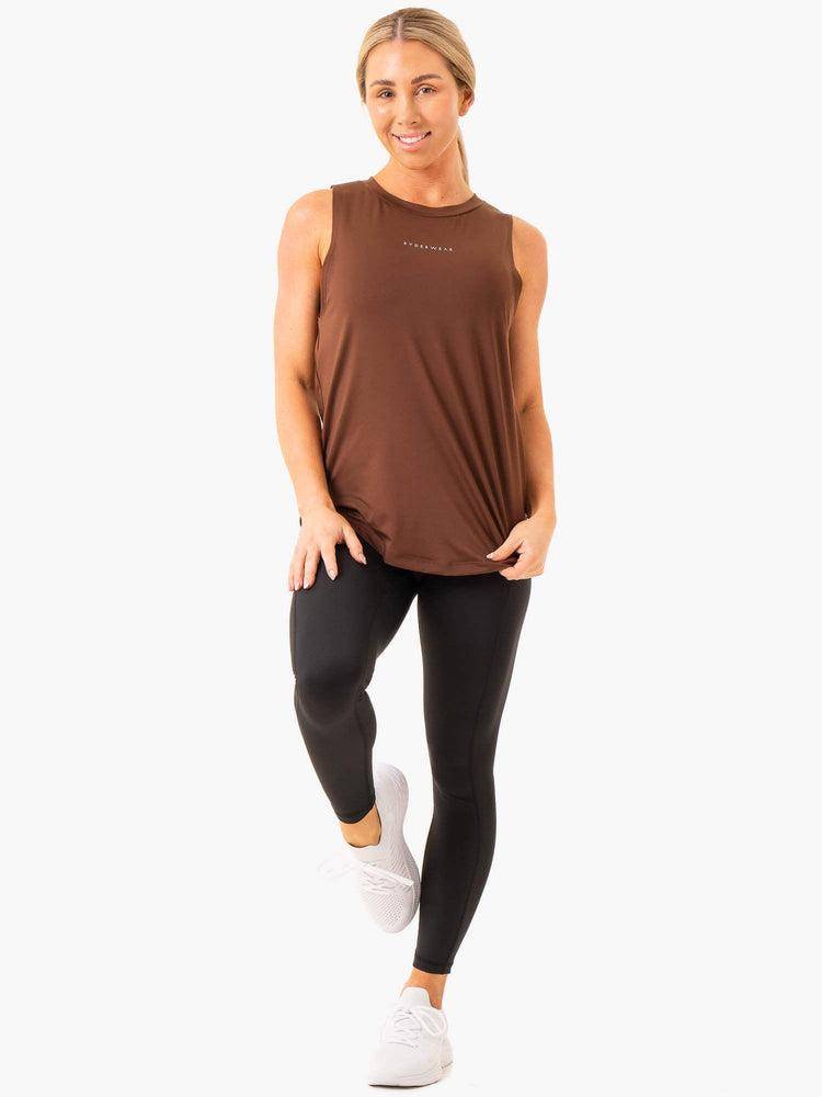 Chocolate Ryderwear Women Tanks Freedom Training Women's Tanks | AU2813SO