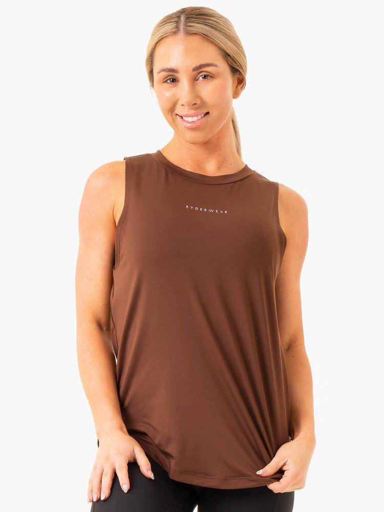 Chocolate Ryderwear Women Tanks Freedom Training Women\'s Tanks | AU2813SO