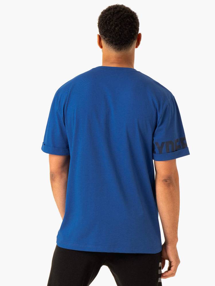 Cobalt Blue Ryderwear Men T Shirts Heritage Oversized Men's T Shirts | AU1243BC