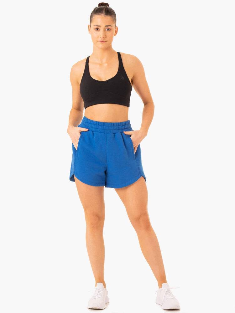 Cobalt Blue Ryderwear Women Shorts Sideline Track Women's Shorts | AU2093HK