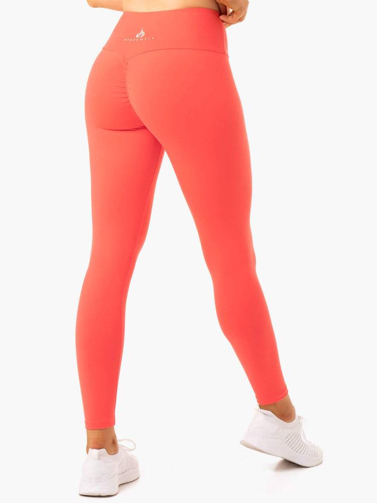 Coral Ryderwear Women Leggings Staples Scrunch Bum Women's Leggings | AU1854AP