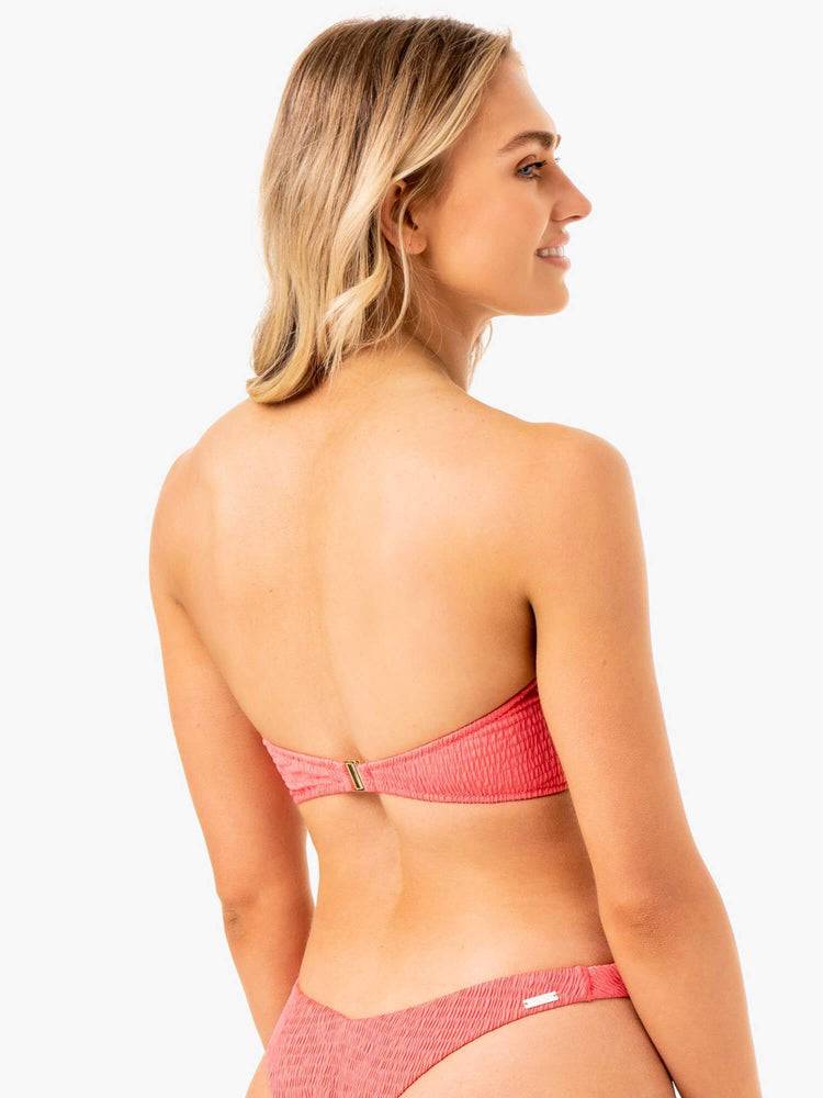 Coral Ryderwear Women Swimwear Paradise Bandeau Bikini Top Women's Swimwear | AU2656QZ