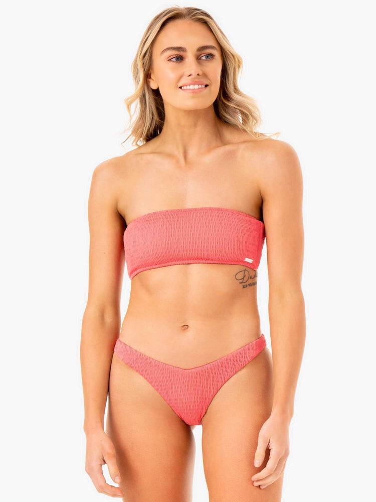 Coral Ryderwear Women Swimwear Paradise V Bikini Bottom Women's Swimwear | AU2660VD