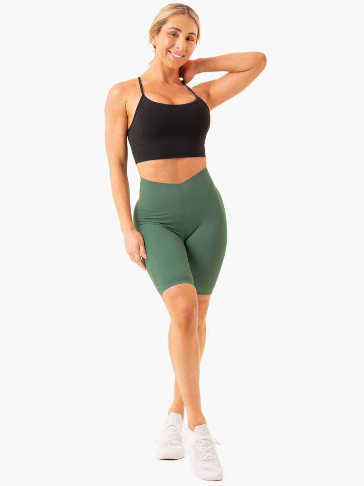 Dark Green Ryderwear Women Shorts Extend Compression Bike Women's Shorts | AU2062AP