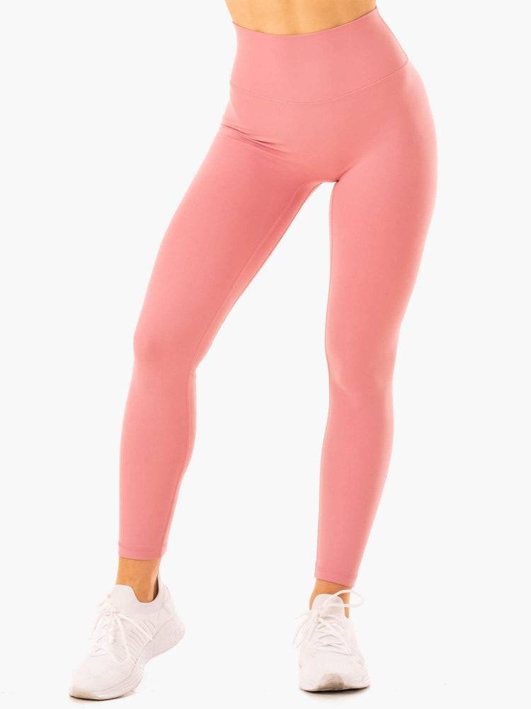 Dusty Pink Ryderwear Women Leggings NKD Refine High Waisted Women's Leggings | AU1802AP