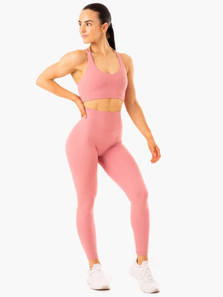 Dusty Pink Ryderwear Women Leggings NKD Refine High Waisted Women's Leggings | AU1802AP