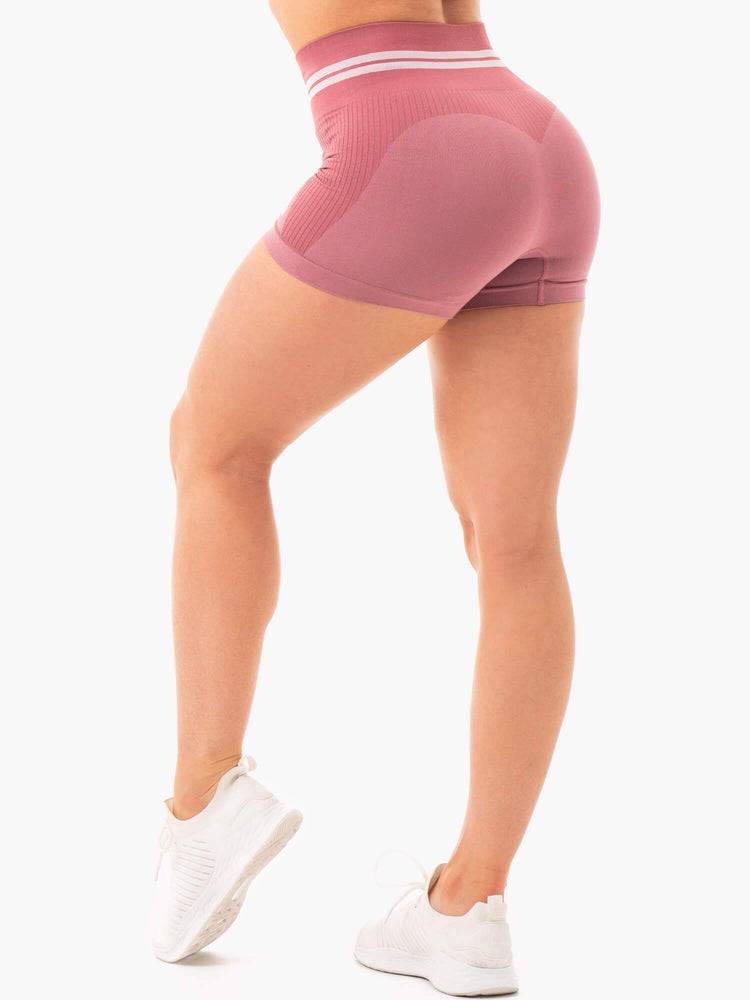 Dusty Pink Ryderwear Women Shorts Freestyle Seamless High Waisted Women's Shorts | AU2190OR