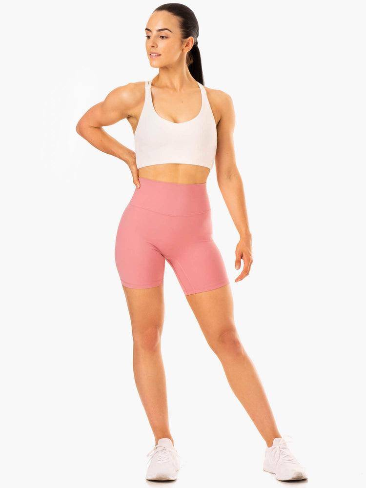 Dusty Pink Ryderwear Women Shorts NKD Refine High Waisted Women's Shorts | AU2139PQ