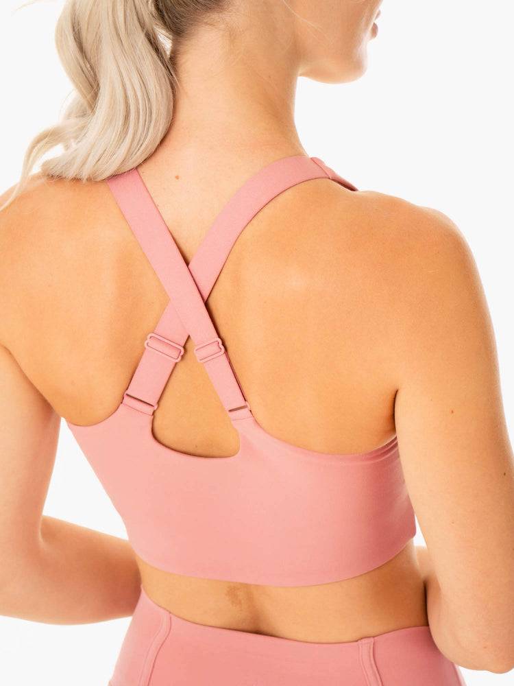 Dusty Pink Ryderwear Women Sports Bra Form Women's Sports Bra | AU2292UT