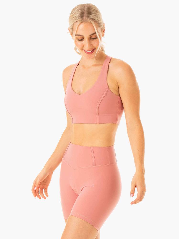 Dusty Pink Ryderwear Women Sports Bra Form Women's Sports Bra | AU2292UT