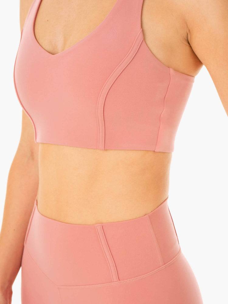 Dusty Pink Ryderwear Women Sports Bra Form Women's Sports Bra | AU2292UT