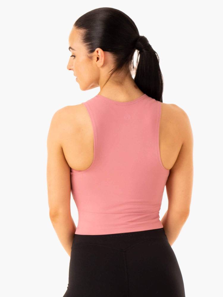 Dusty Pink Ryderwear Women Tanks NKD Refine Women's Tanks | AU2950JJ