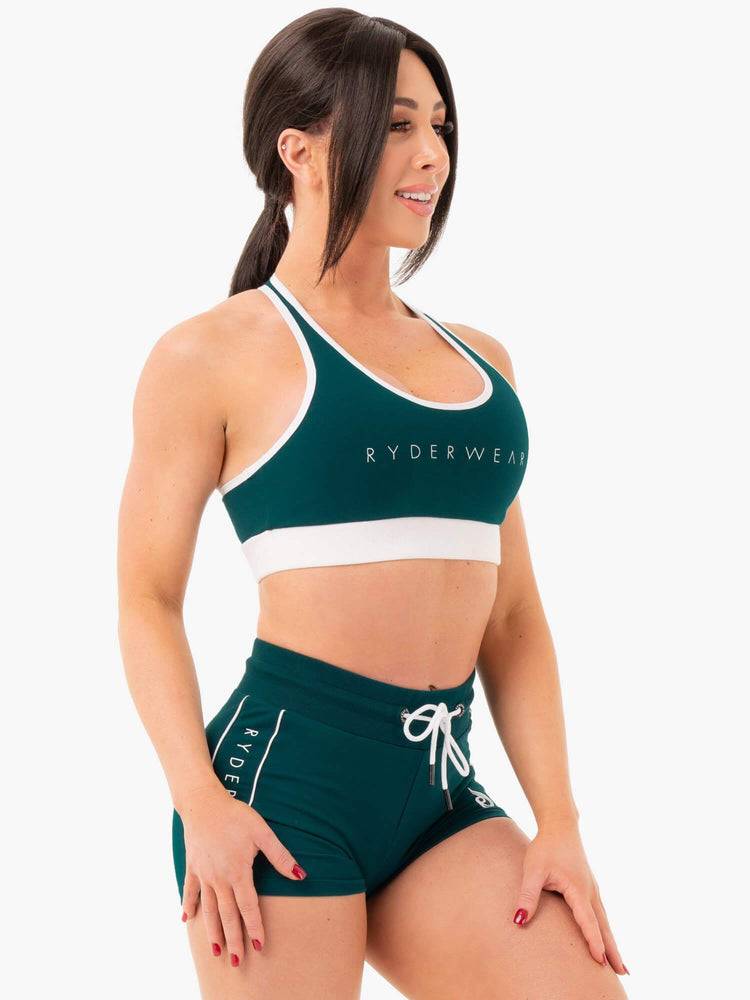 Emerald Green Ryderwear Women Sports Bra Track Women's Sports Bra | AU2453EX