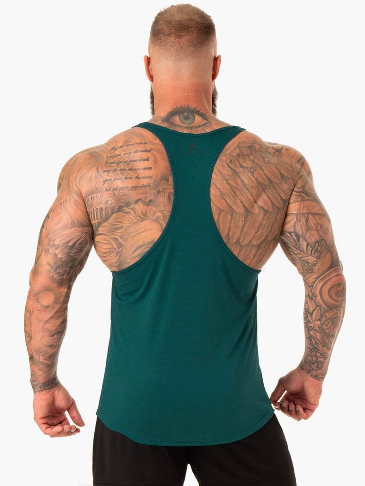 Emerald Ryderwear Men Gym Stringers Define Mesh T-Back Men's Gym Stringers | AU1513IS