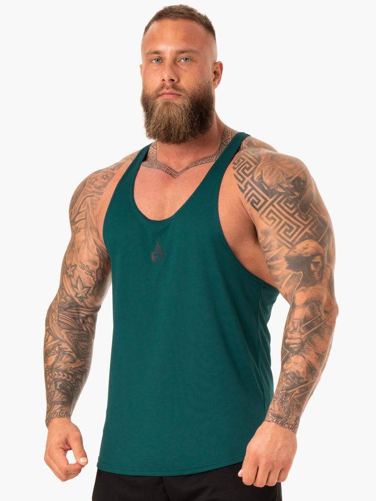 Emerald Ryderwear Men Gym Stringers Define Mesh T-Back Men's Gym Stringers | AU1513IS