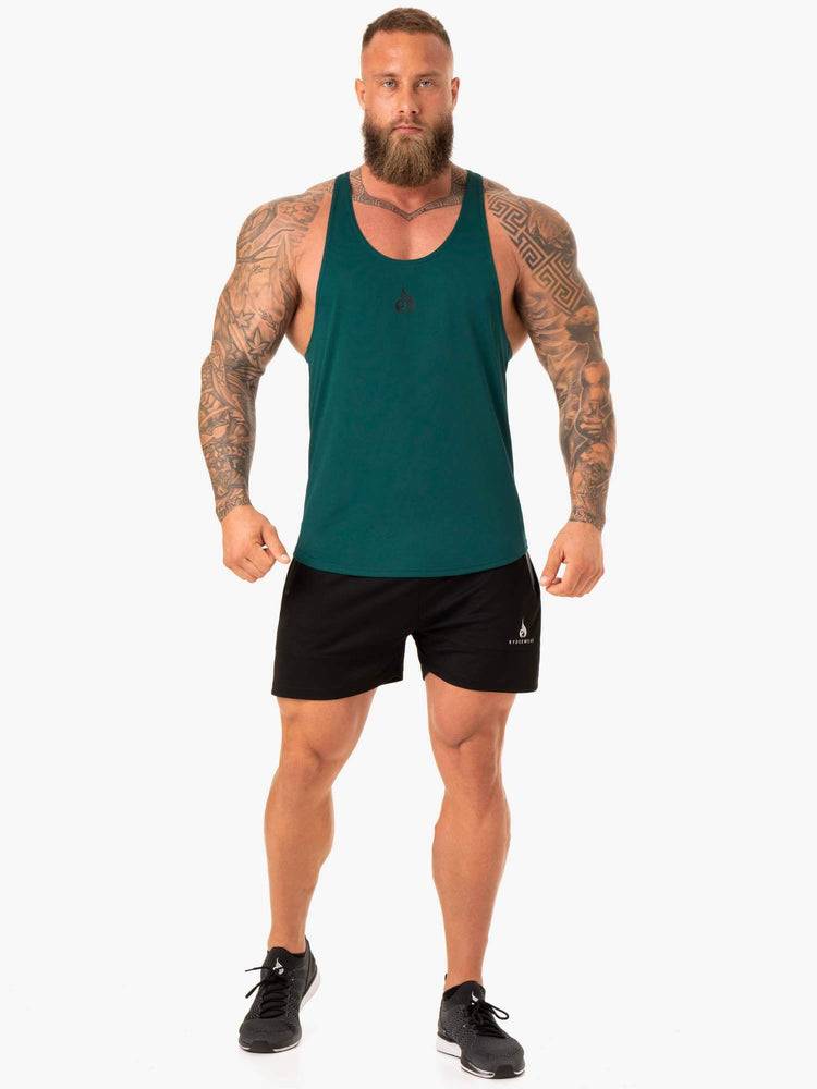 Emerald Ryderwear Men Gym Stringers Define Mesh T-Back Men's Gym Stringers | AU1513IS