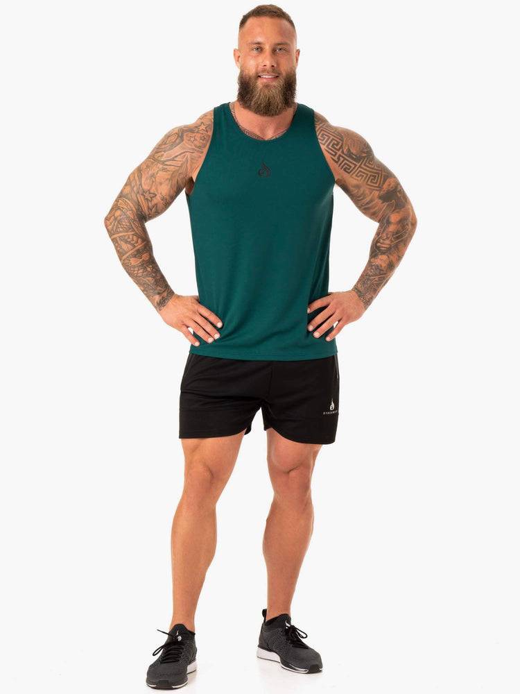 Emerald Ryderwear Men Tanks Heighten Mesh Regular Tank Men's Tanks | AU1121YU