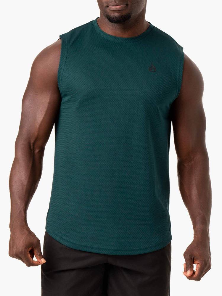 Emerald Ryderwear Men Tanks Reflex Mesh Baller Tank Men's Tanks | AU1174UT