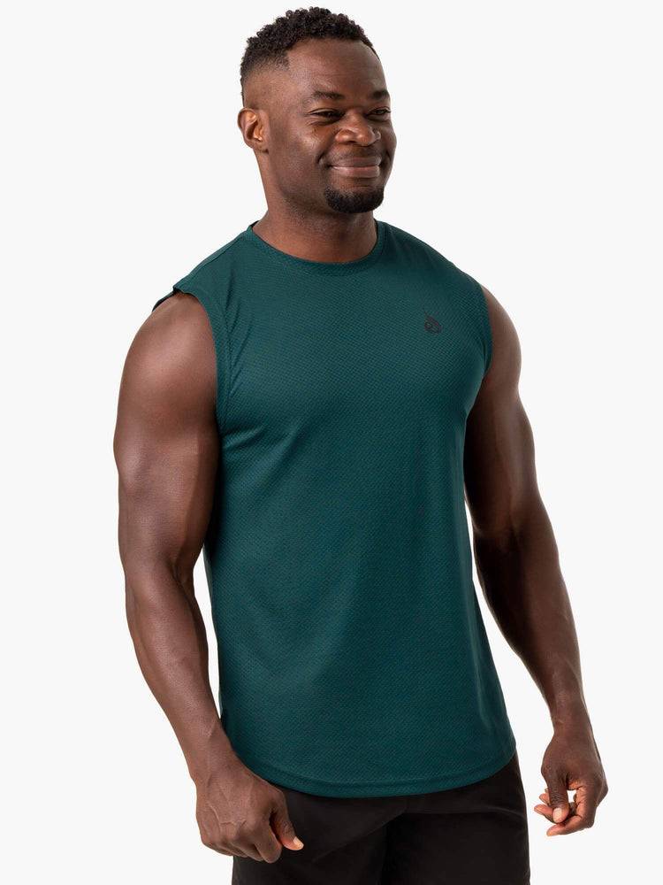 Emerald Ryderwear Men Tanks Reflex Mesh Baller Tank Men\'s Tanks | AU1174UT