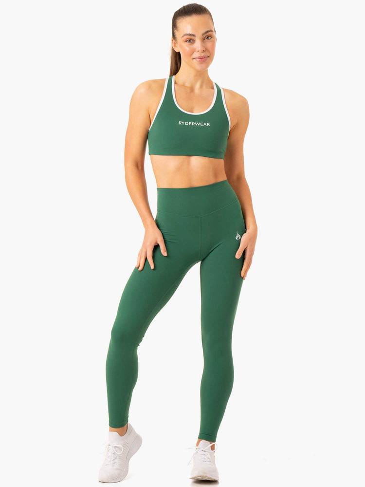 Emerald Ryderwear Women Sports Bra Frequency High Impact Women's Sports Bra | AU2261WY