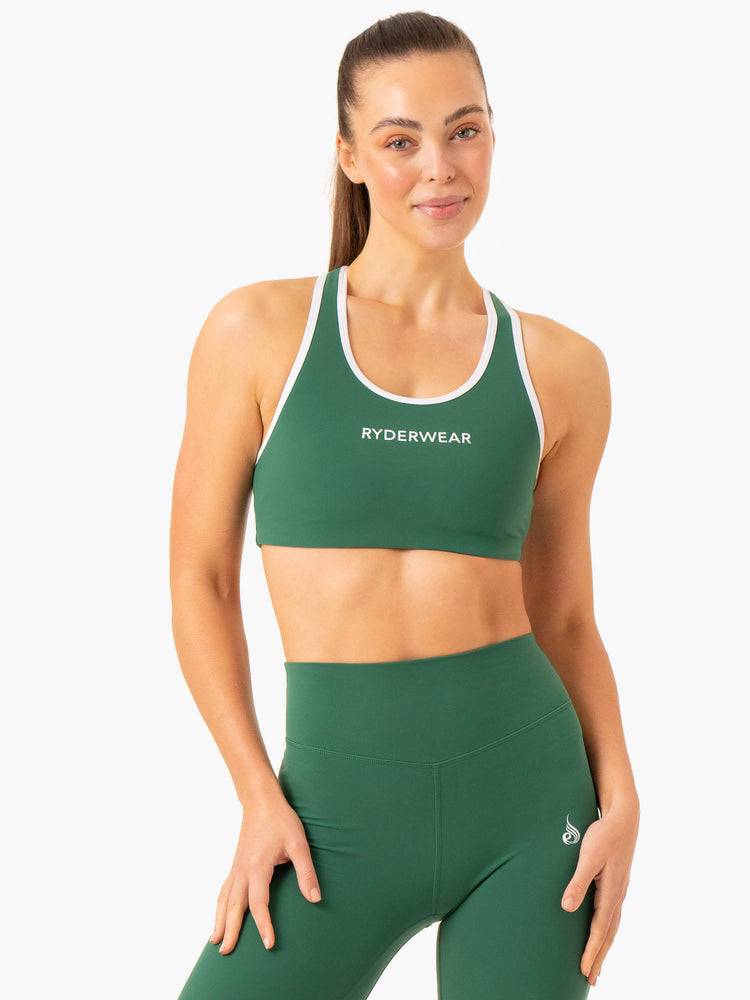 Emerald Ryderwear Women Sports Bra Frequency High Impact Women\'s Sports Bra | AU2261WY