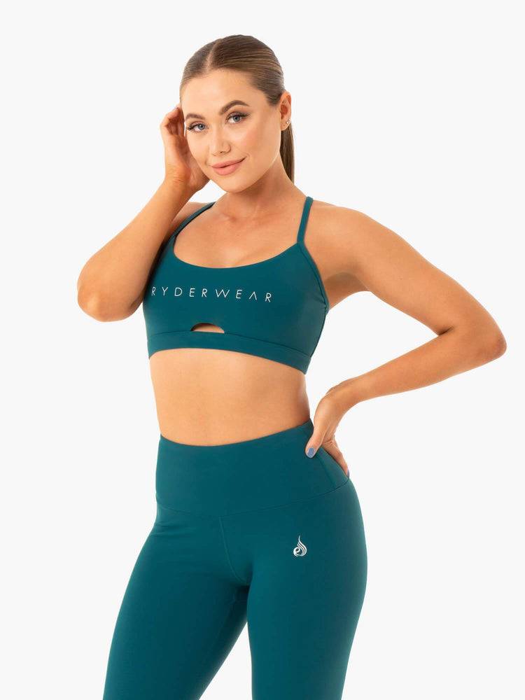 Emerald Ryderwear Women Sports Bra Staples Women's Sports Bra | AU2432BC