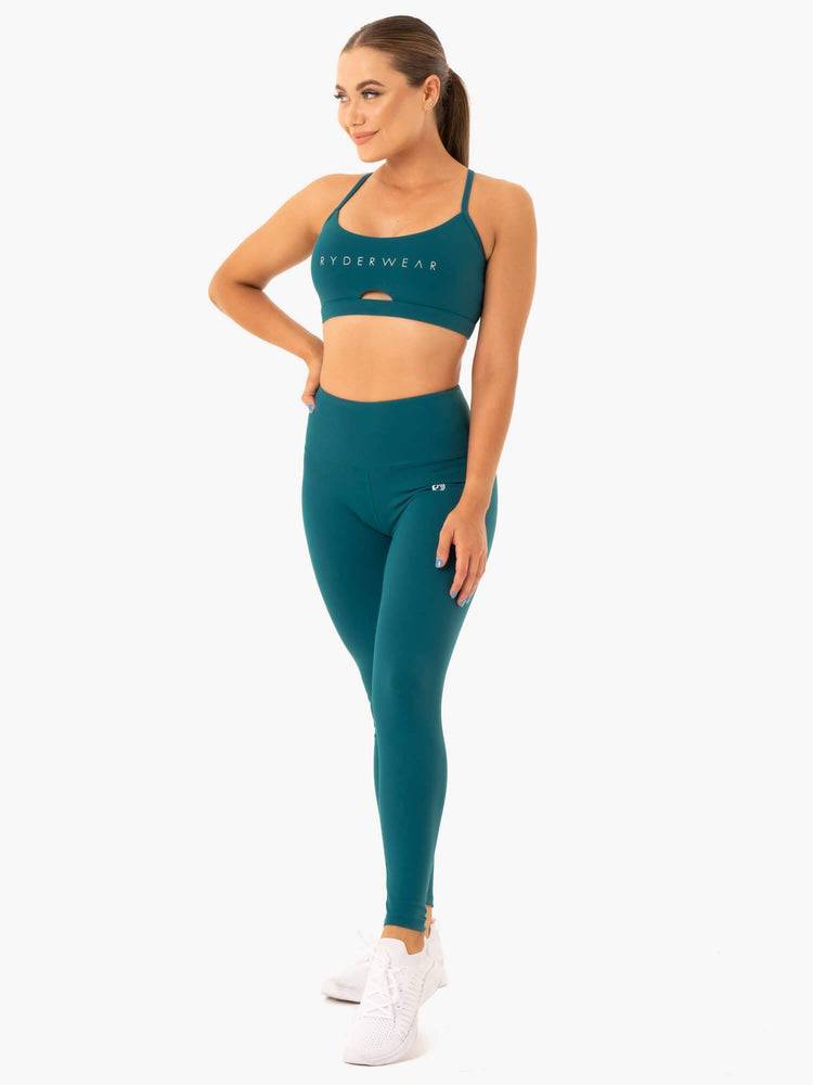 Emerald Ryderwear Women Sports Bra Staples Women's Sports Bra | AU2432BC