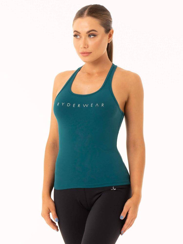 Emerald Ryderwear Women Tanks Hype Racer Back Women's Tanks | AU2987UT