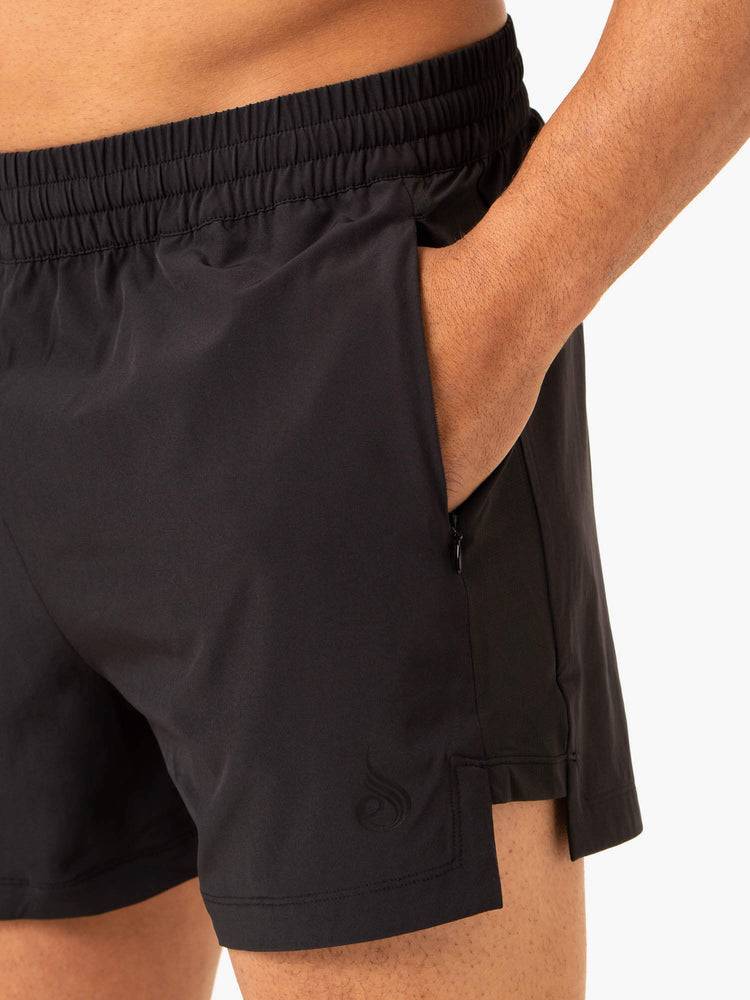 Faded Black Ryderwear Men Shorts Vital Gym Men's Shorts | AU1417HK