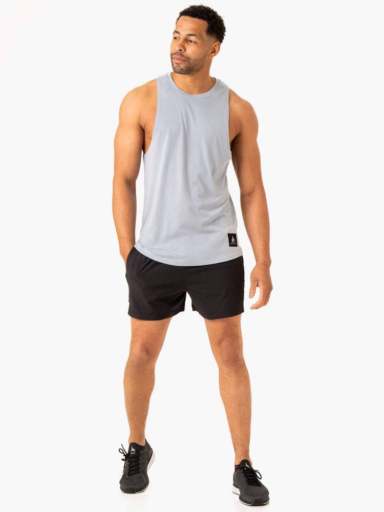 Faded Black Ryderwear Men Shorts Vital Gym Men's Shorts | AU1417HK