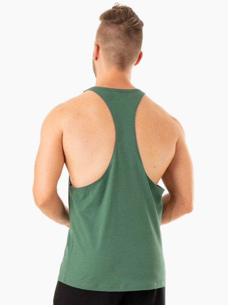 Forest Green Ryderwear Men Gym Stringers Limitless Stringer T-Back Men's Gym Stringers | AU1525ZG