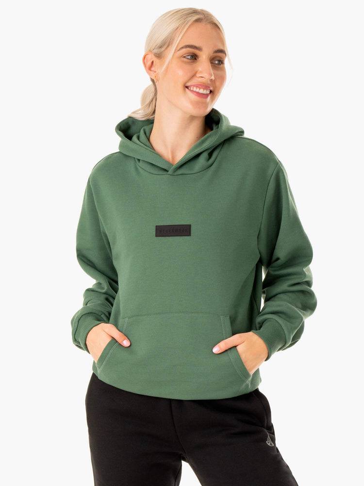 Forest Green Ryderwear Men Hoodie Unisex Pullover Men's Hoodie | AU1494GL