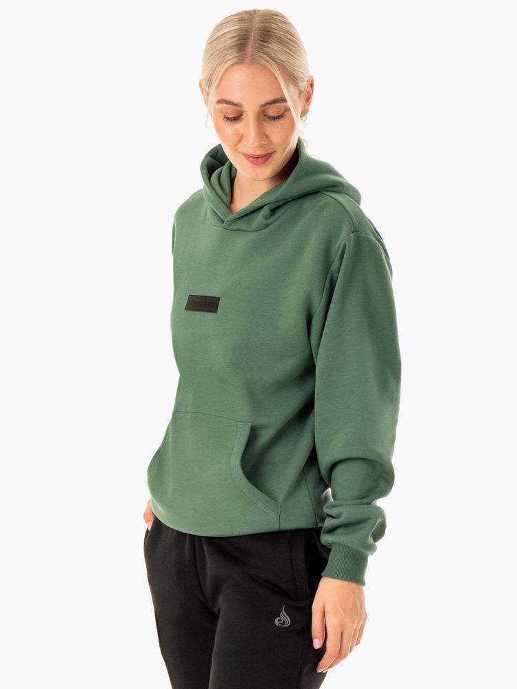 Forest Green Ryderwear Men Hoodie Unisex Pullover Men's Hoodie | AU1494GL