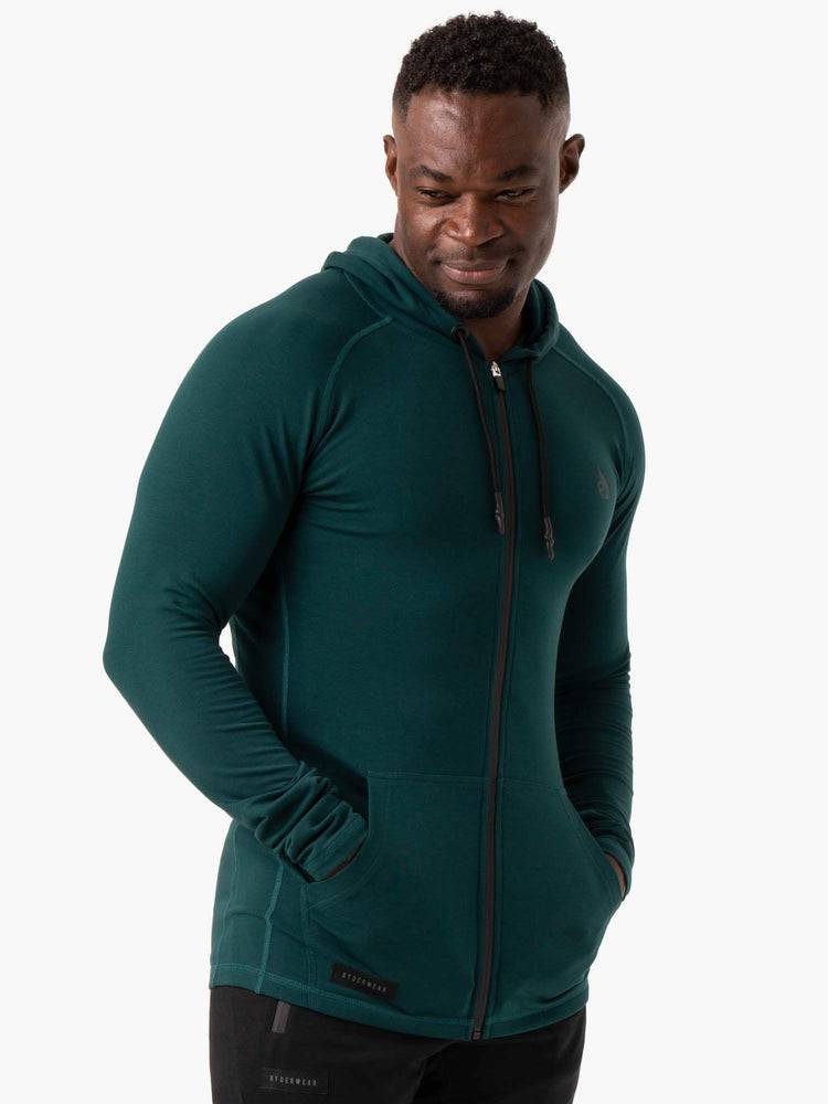 Forest Green Ryderwear Men Jackets Endurance Zip Up Men's Jackets | AU1428QZ