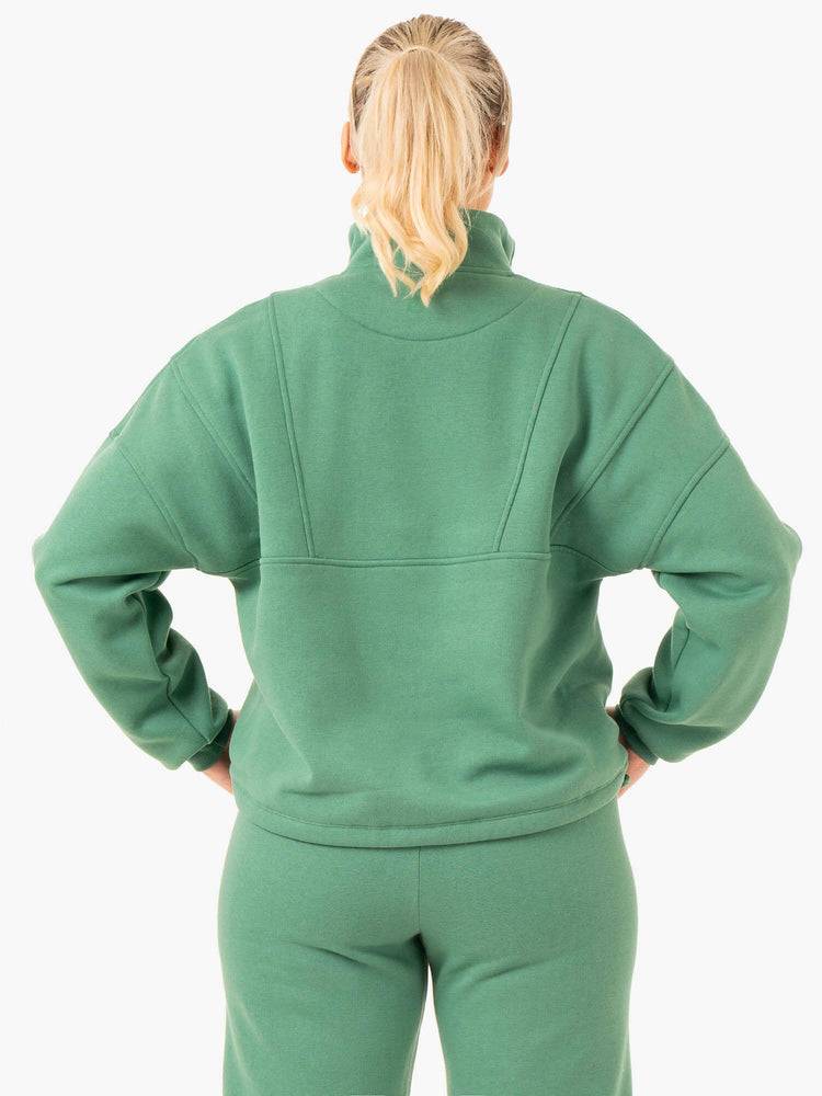 Forest Green Ryderwear Women Hoodie Sideline Half Zip Jumper Women's Hoodie | AU1700DN