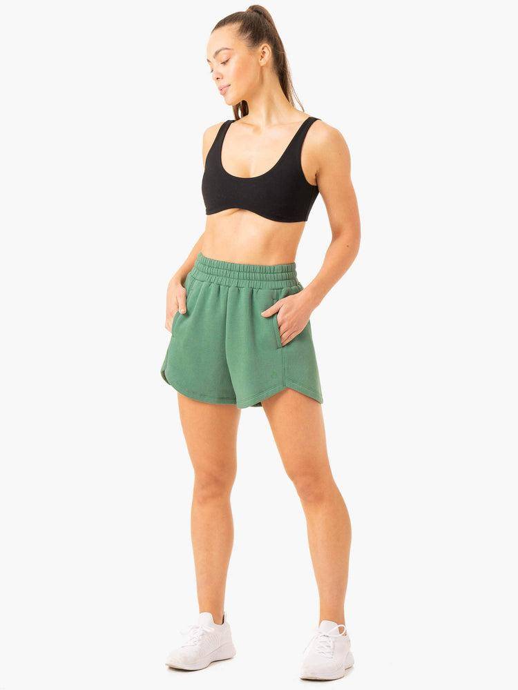 Forest Green Ryderwear Women Shorts Sideline Track Women's Shorts | AU2068JJ