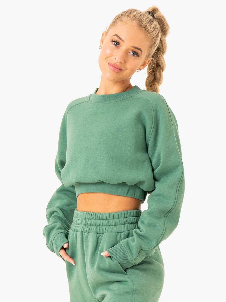 Forest Green Ryderwear Women Sweaters Sideline Women's Sweaters | AU2647PQ