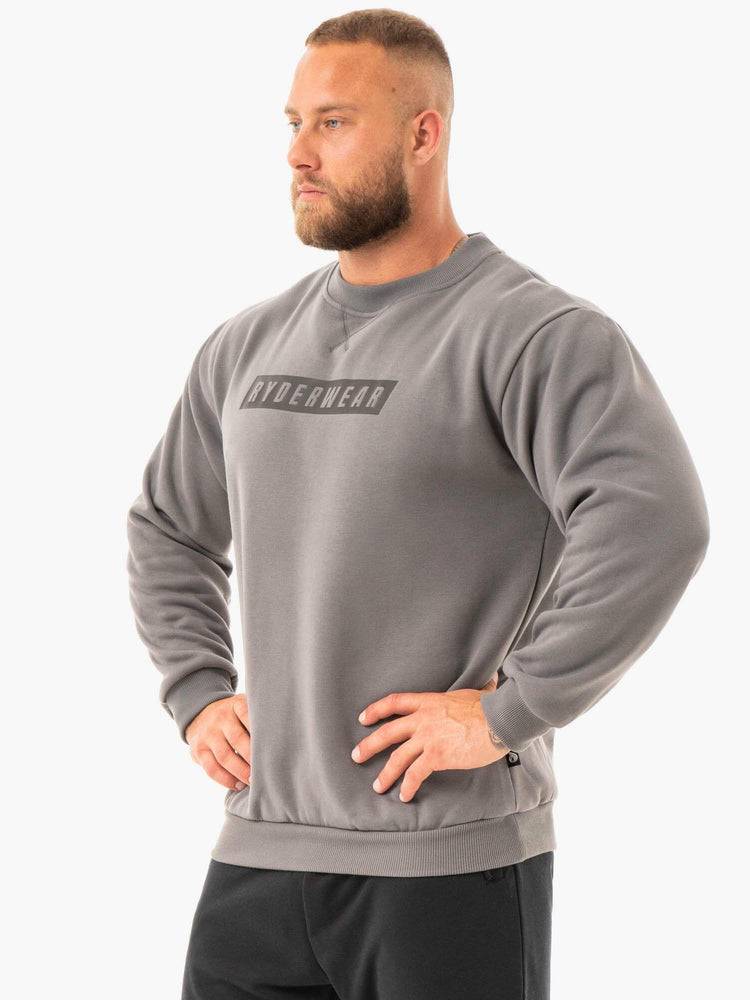 Graphite Ryderwear Men Sweaters Force Pullover Men's Sweaters | AU1320VD