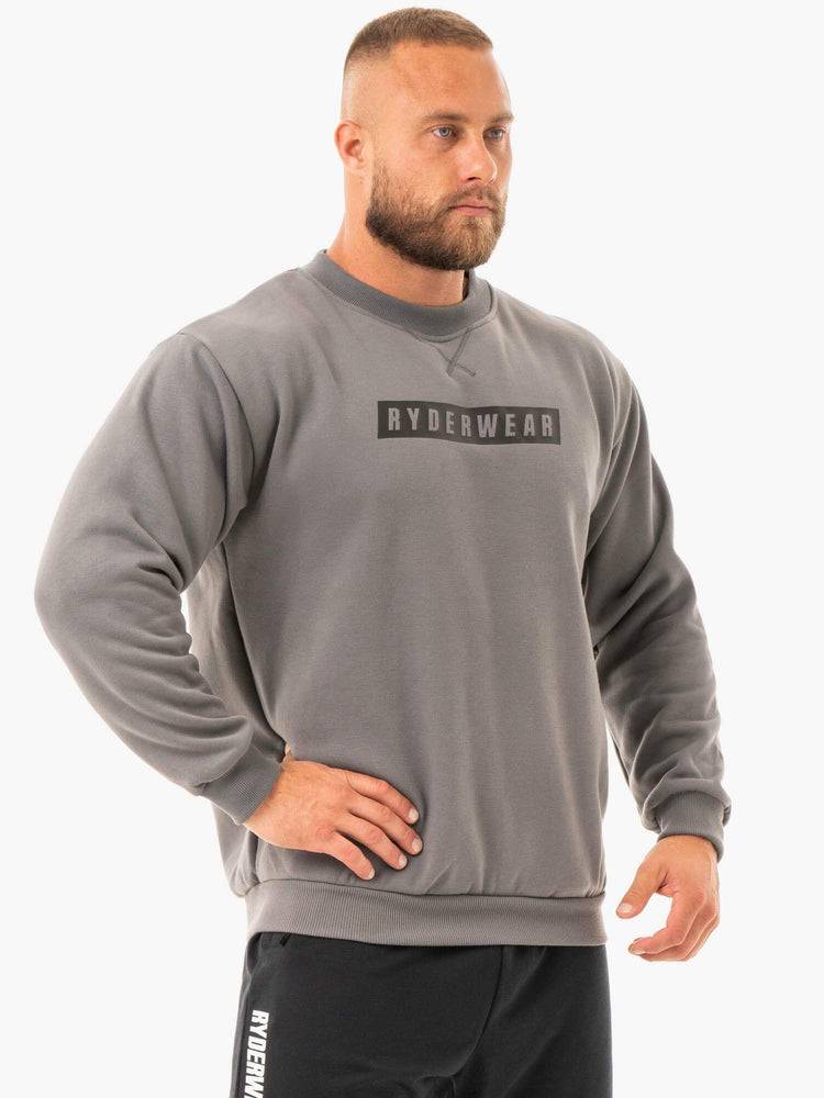 Graphite Ryderwear Men Sweaters Force Pullover Men's Sweaters | AU1320VD