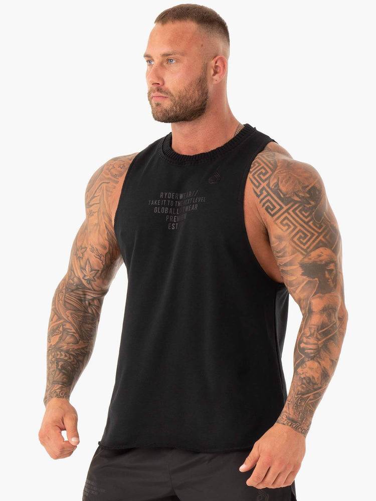 Graphite Ryderwear Men Tanks Duty Fleece Tank Men's Tanks | AU1084XF