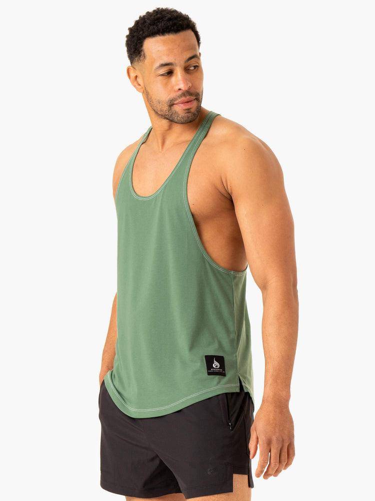 Green Ryderwear Men Gym Stringers Vital Stringer T-Back Men's Gym Stringers | AU1545FM