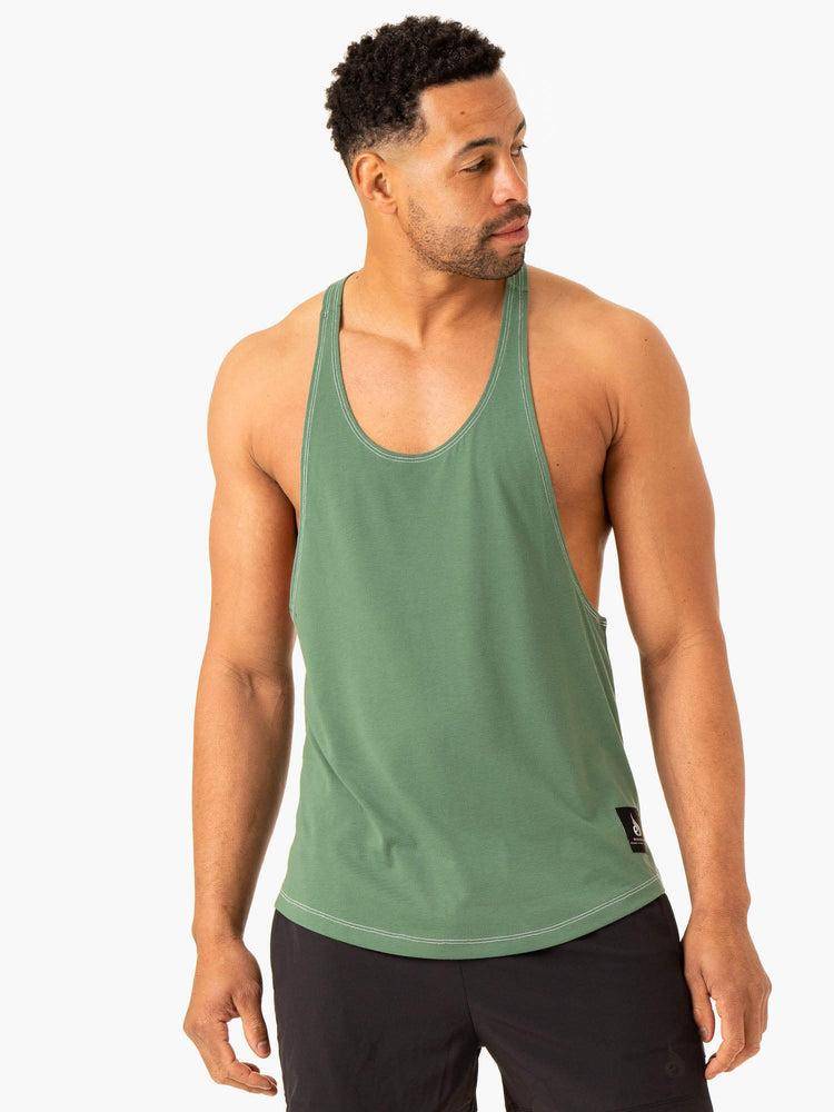 Green Ryderwear Men Gym Stringers Vital Stringer T-Back Men's Gym Stringers | AU1545FM