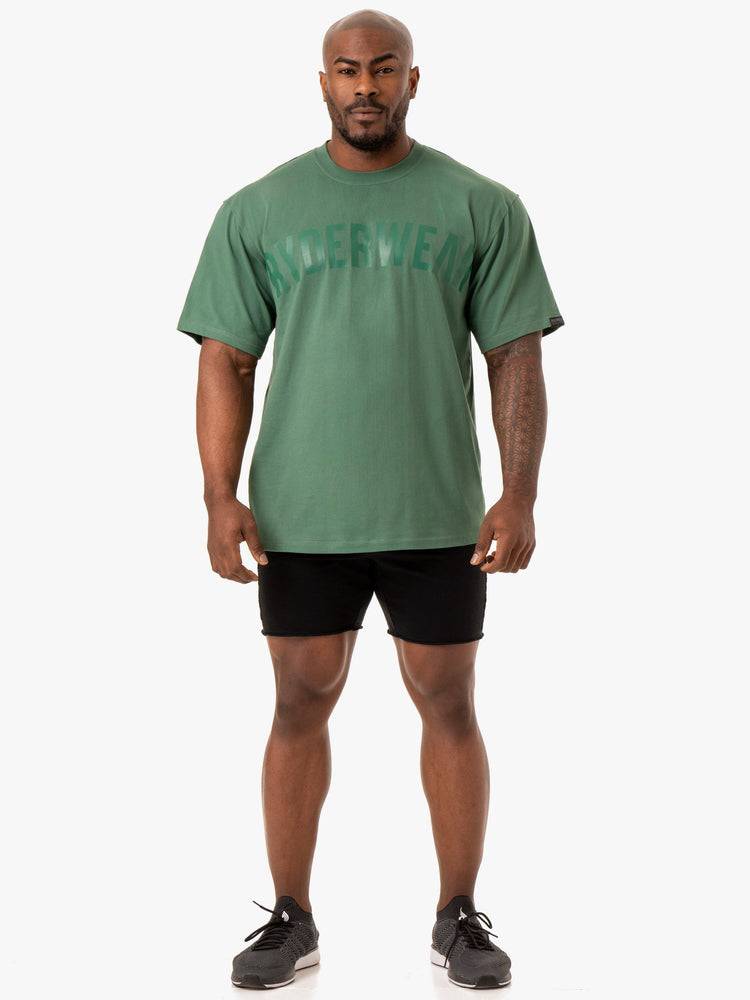 Green Ryderwear Men T Shirts Force Oversized Men's T Shirts | AU1229PQ