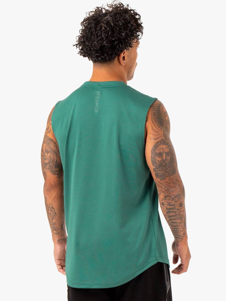 Green Ryderwear Men Tanks Enhance Muscle Tank Men's Tanks | AU1091WY