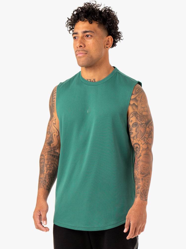 Green Ryderwear Men Tanks Enhance Muscle Tank Men's Tanks | AU1091WY