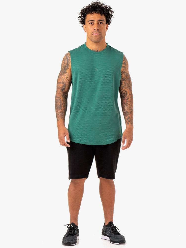 Green Ryderwear Men Tanks Enhance Muscle Tank Men's Tanks | AU1091WY